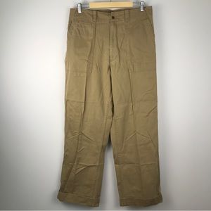 Vintage 90s Polo Ralph Lauren Classic Chino Tan Khaki Pants 36 x 33 (tag 36x34)